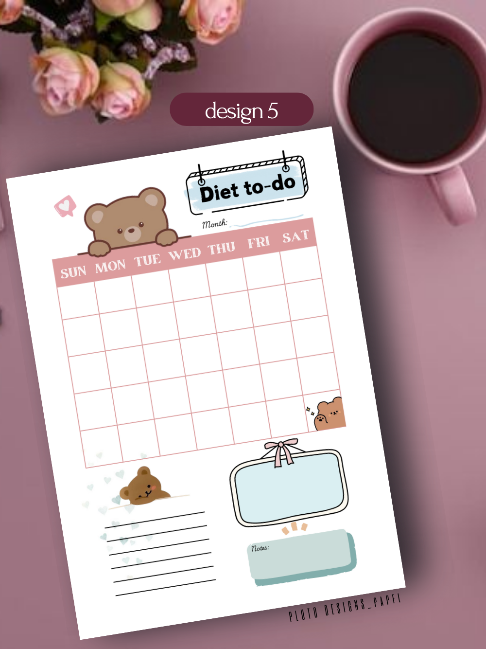 A5 Notepad for Your Healthy Lifestyle Goals