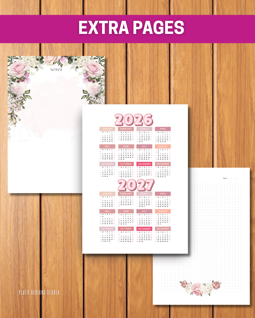 2026 Comprehensive Floral Planner – Fully Editable Canva Template (Canva Template)
