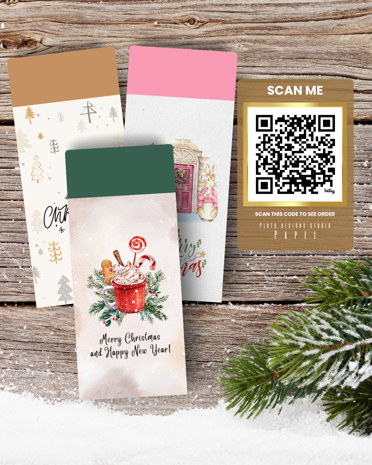 Christmas Money Envelopes holiday Theme 1