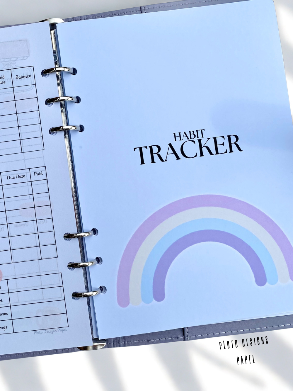 Undated Pastel Weekly Planner In Binder