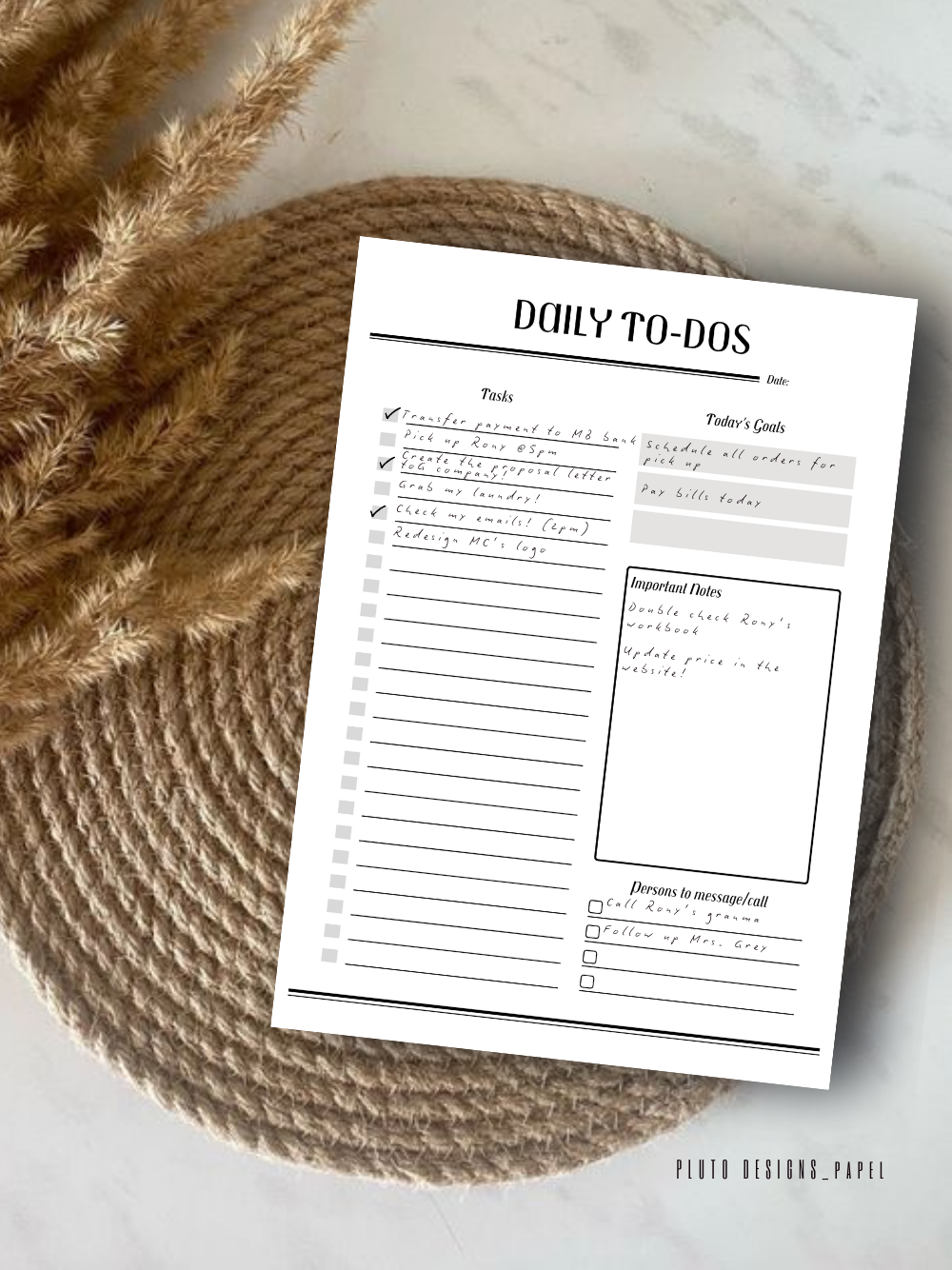 Minimalist Corporate Task Handler Planner Writing Pad