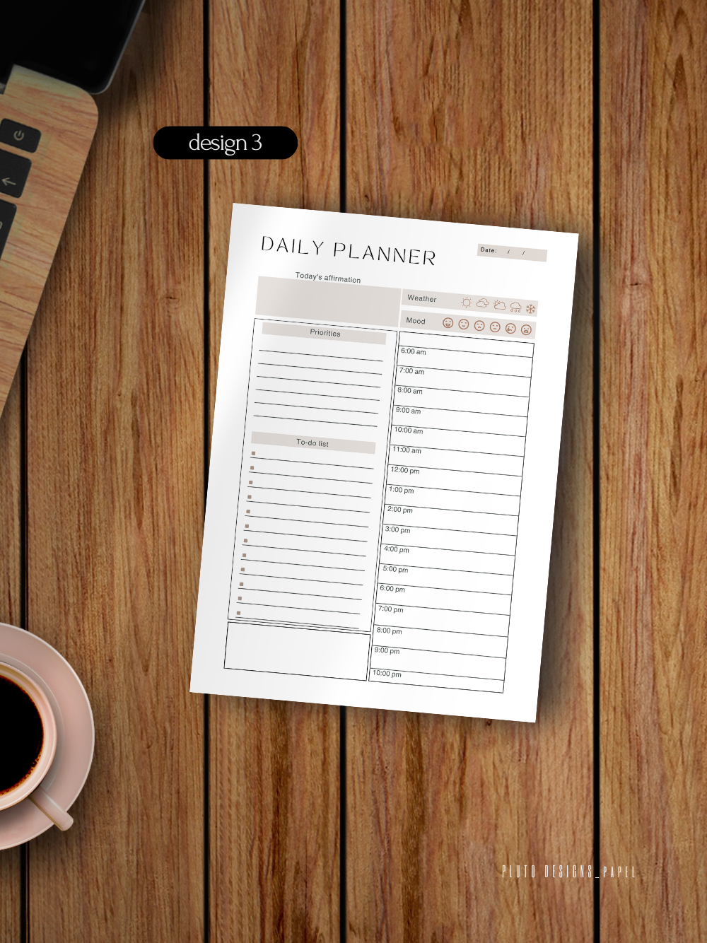 Daily Planner with Time Schedules Writing Pad Notepads