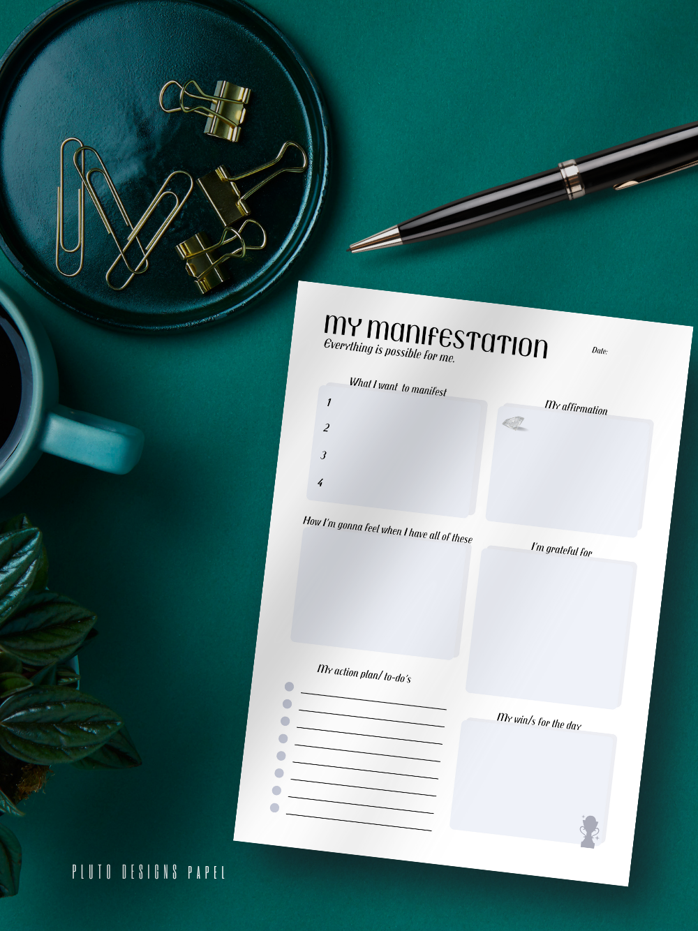 Manifestation Notepad – Daily Law of Attraction Journal Sheets for Intentions & Goals
