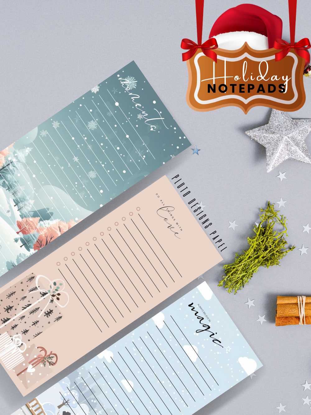 Holiday Christmas Notepad & To-Do List