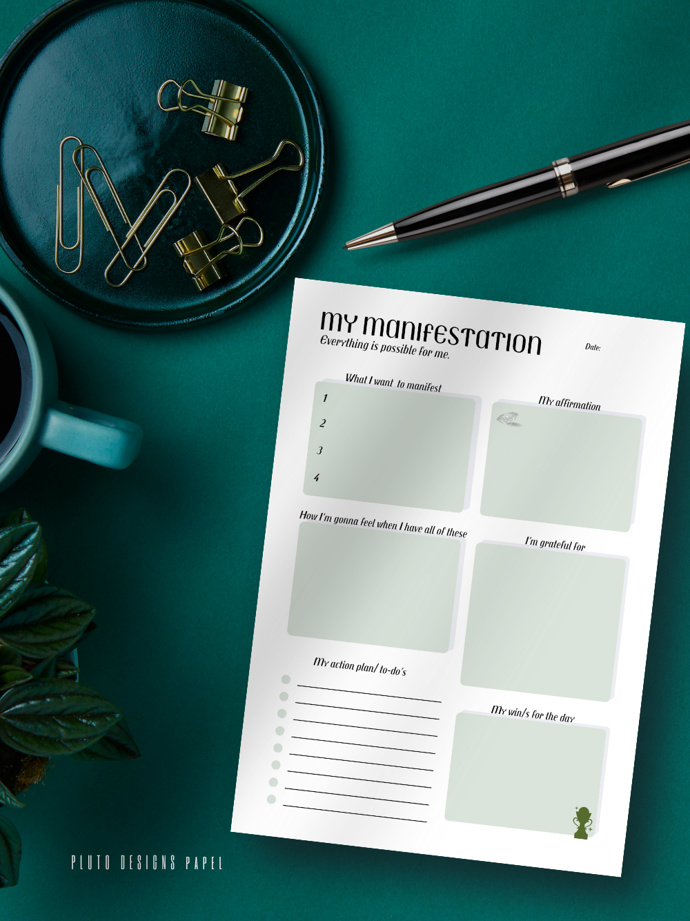 Manifestation Notepad – Daily Law of Attraction Journal Sheets for Intentions & Goals