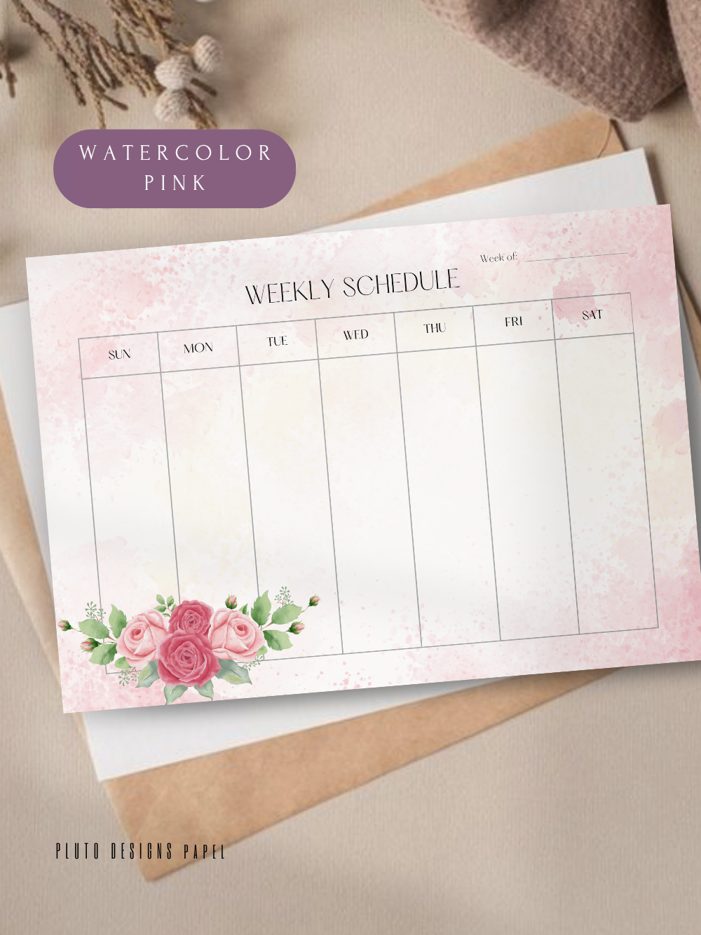 Undated A4 Weekly Planner & Monthly Checklist To-do List – 7 Designs Notes