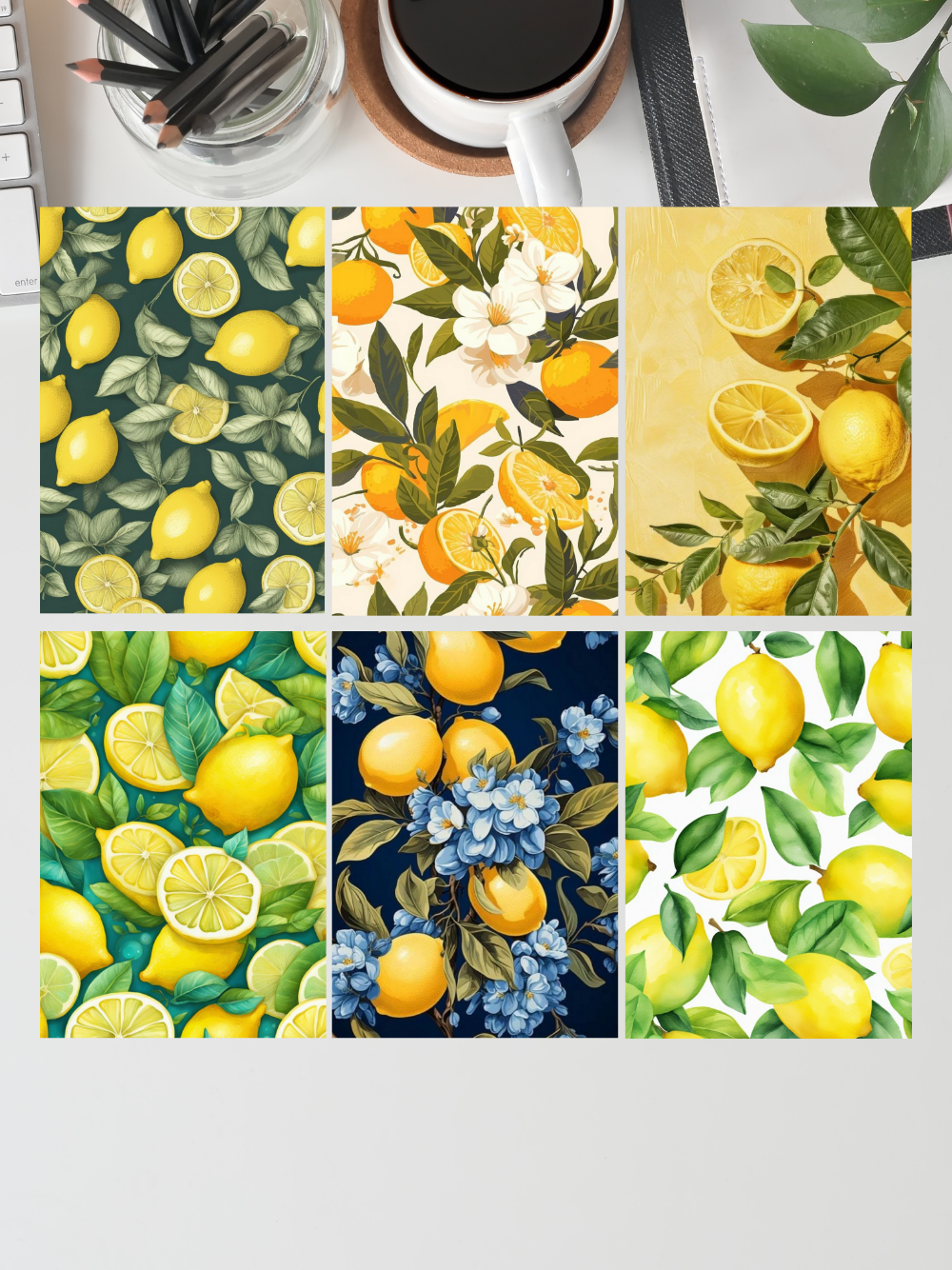 Designer Paper Pad – Lemons & Yellow Theme Scrapbook Paper Set