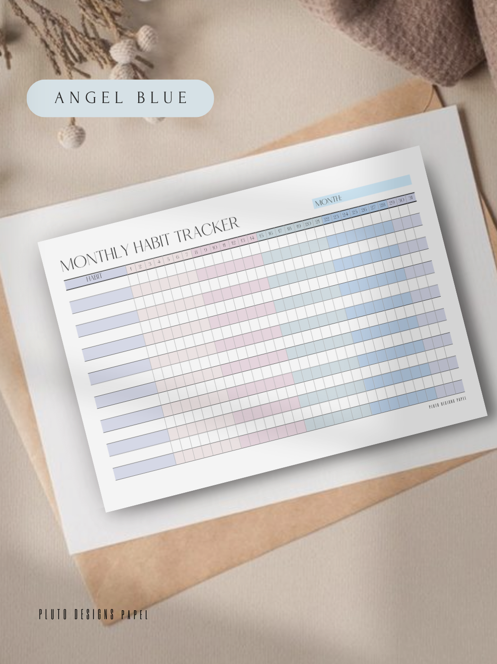 Monthly Habit & Task Tracker – Stay Organized, Stay Inspired Planner