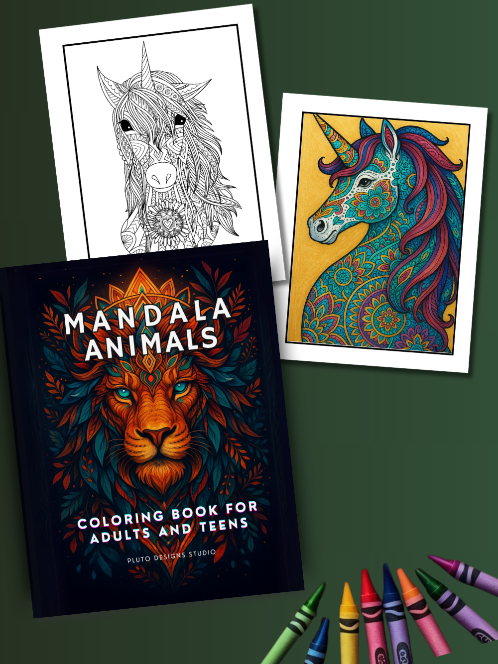 Mandala Animal Coloring Book for Kids Adults & Teens: 75+ Animal Designs for Stress-relief and Relaxation