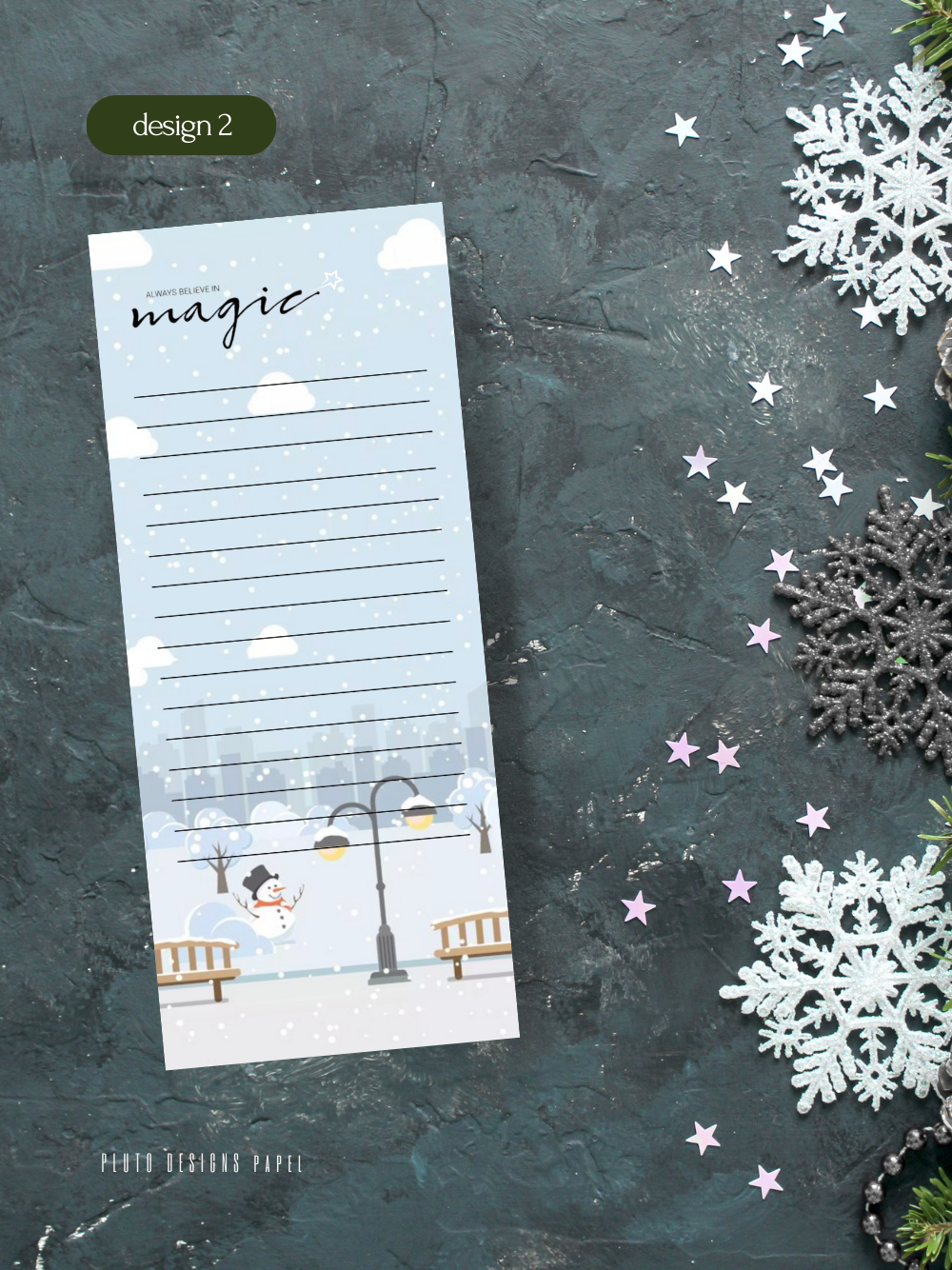 Holiday Christmas Notepad & To-Do List