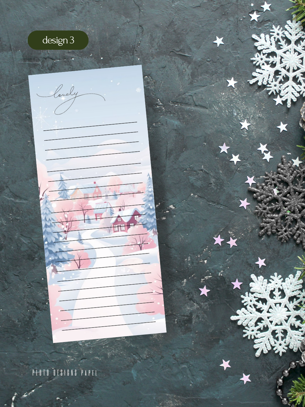 Holiday Christmas Notepad & To-Do List