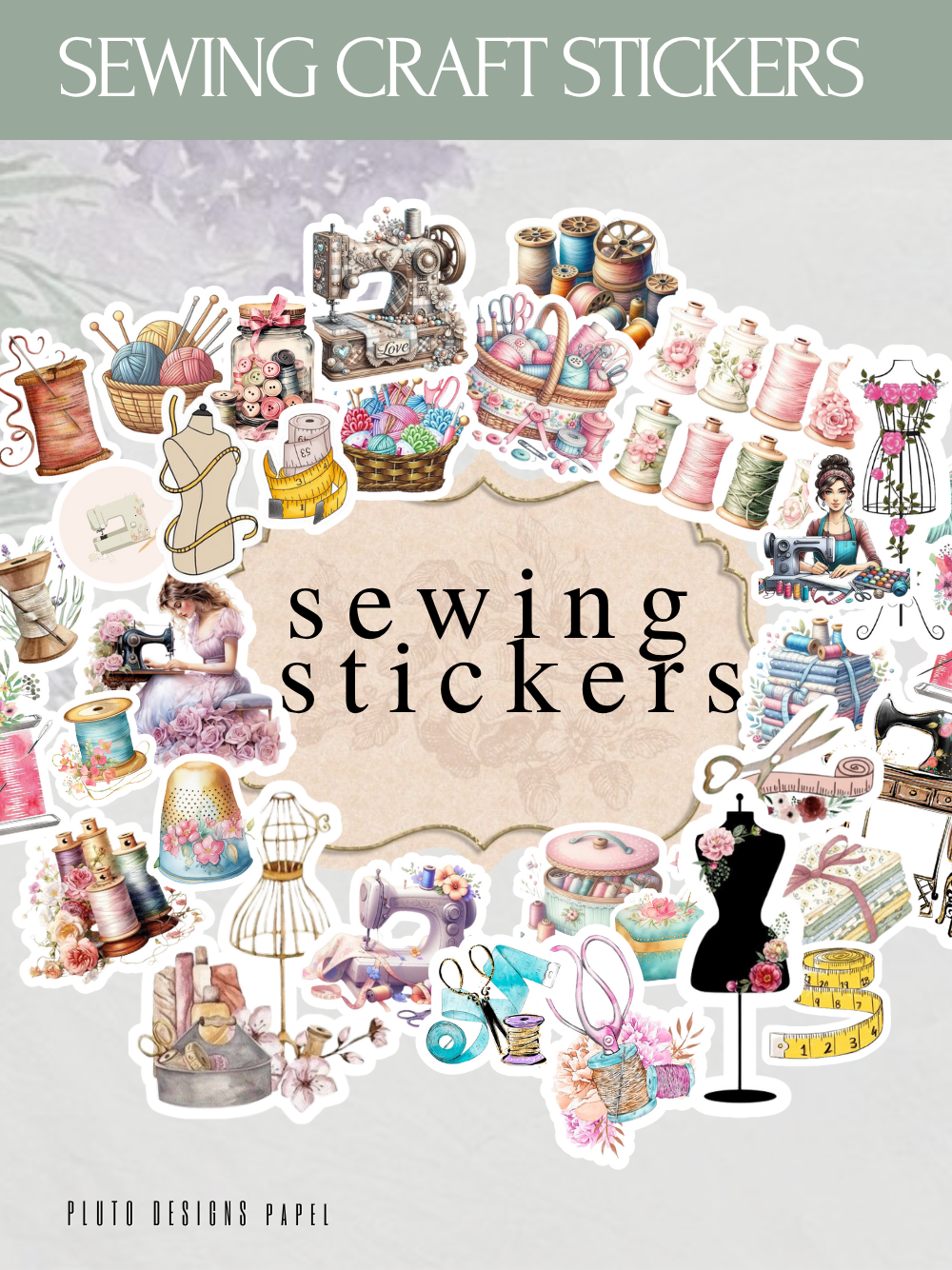 33 PCS Sewing Craft Stickers – Waterproof & High-Quality Graphics