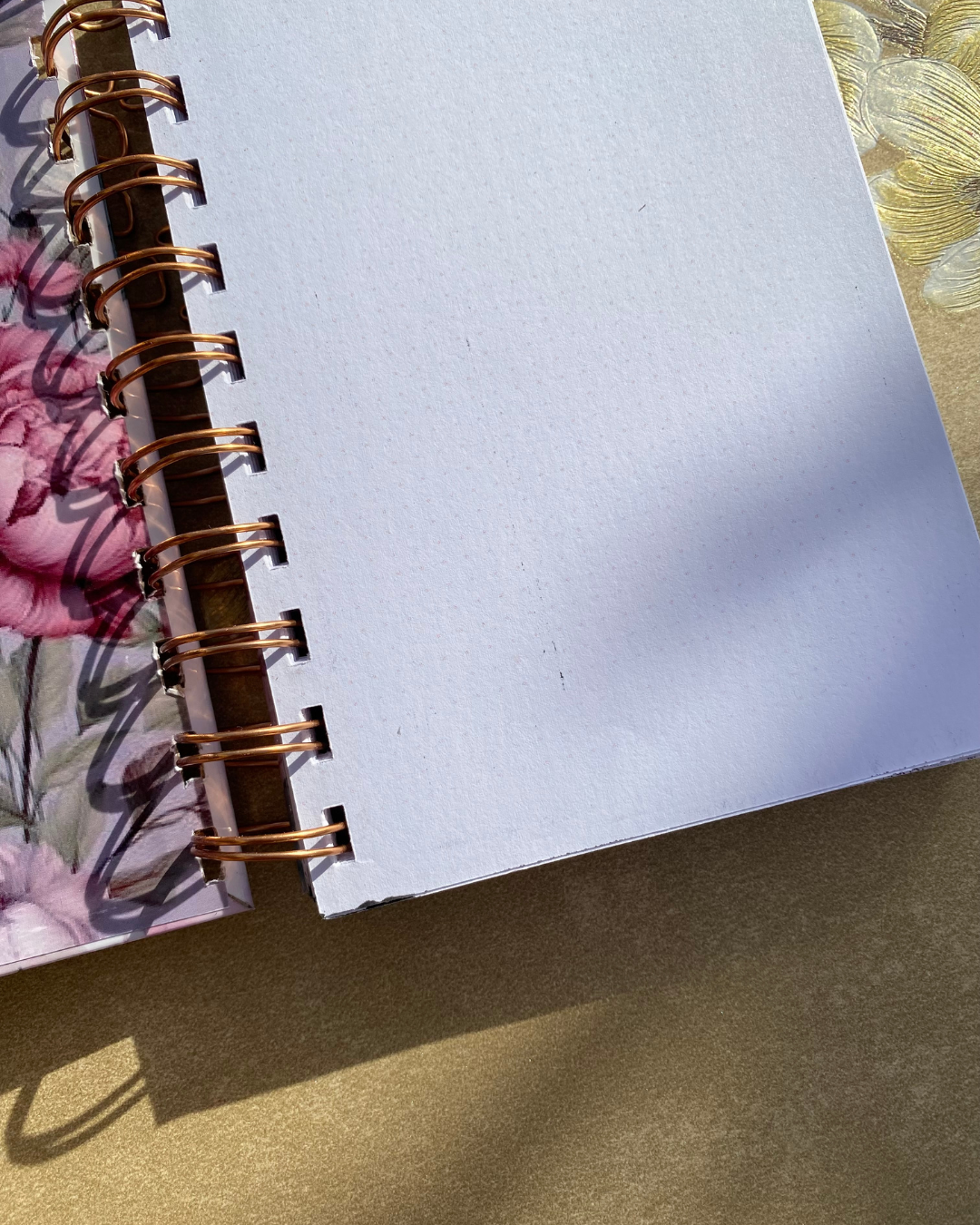 Floral Peony Dotted Journal Notebook | Peonies Illustration Mini Journal