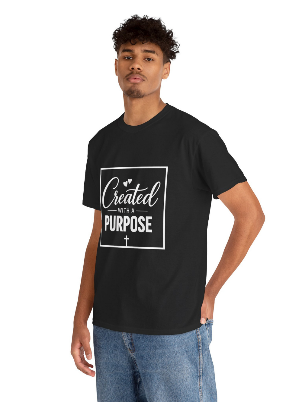 Created With A Purpose T-Shirt — Inspirational Christian Unisex Tee