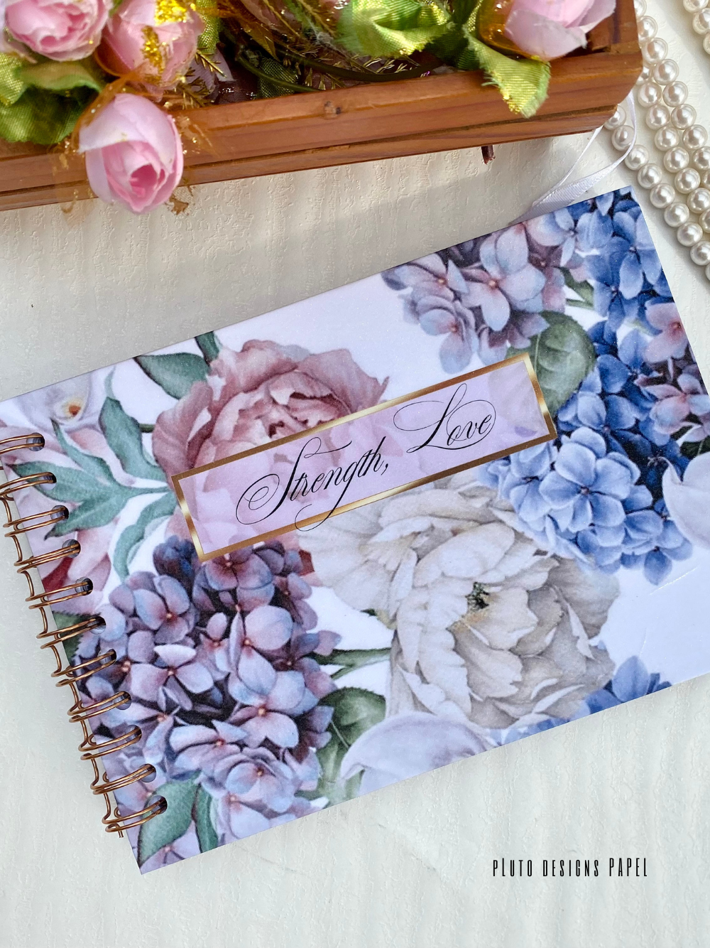 Fairy Garden Spiral Love Journal Notebook