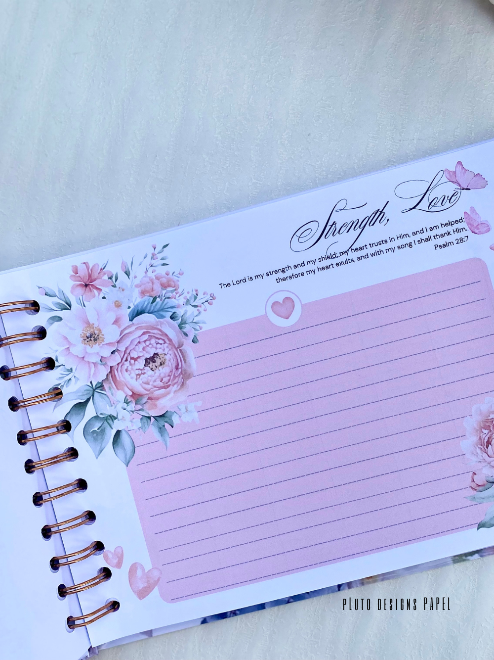 Fairy Garden Spiral Love Journal Notebook