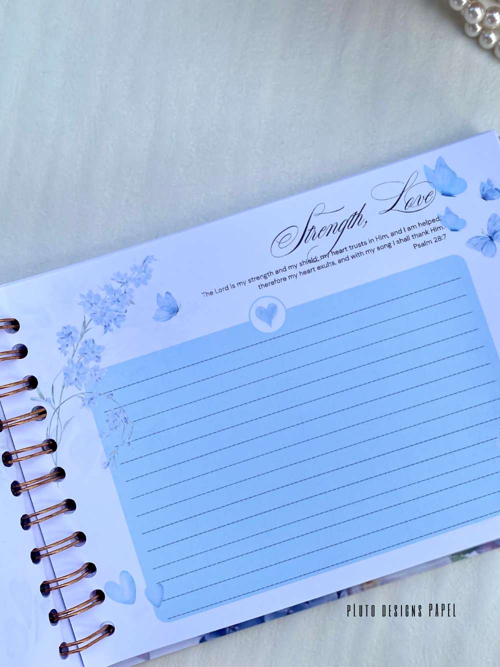 Fairy Garden Spiral Love Journal Notebook