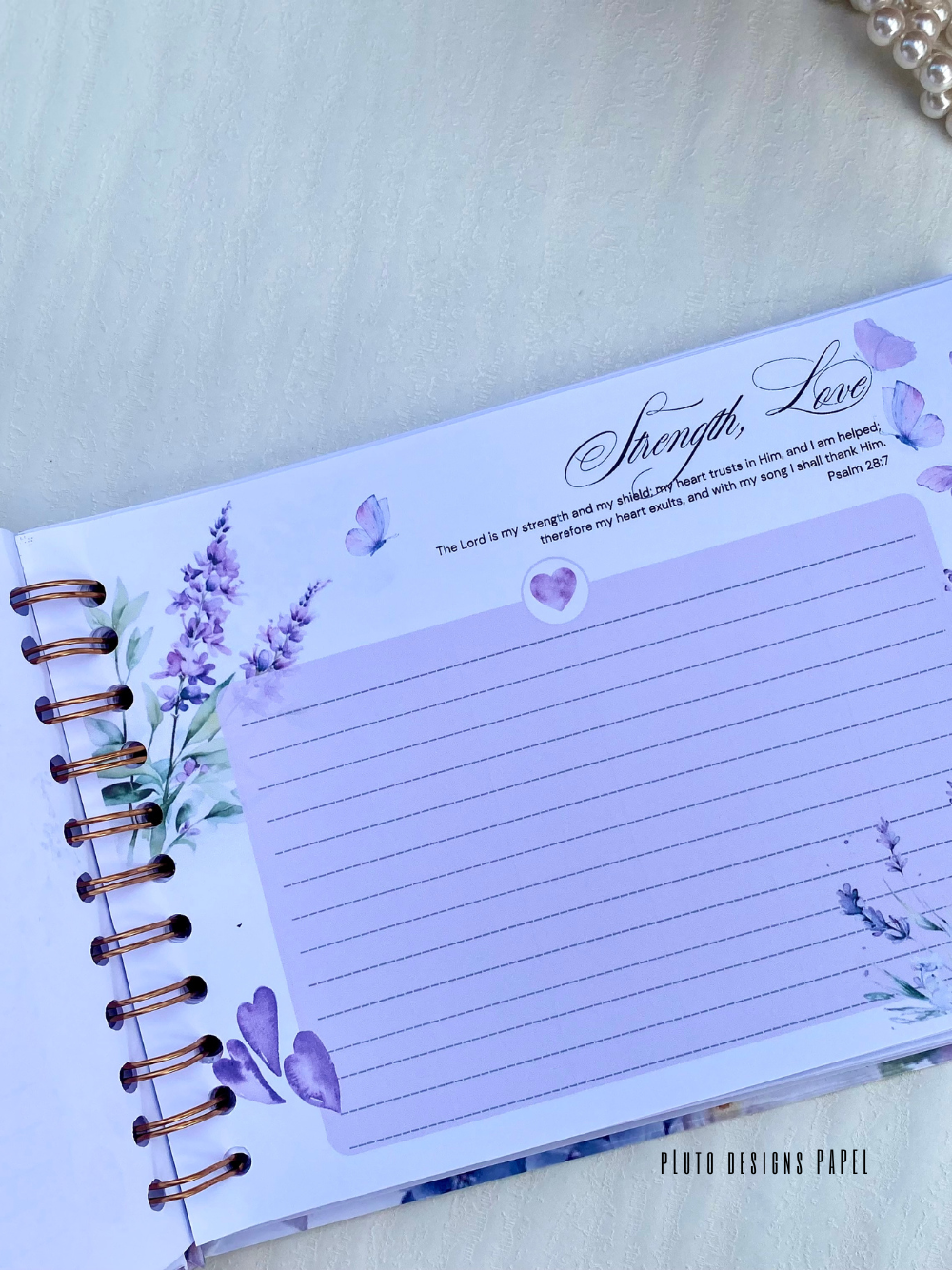 Fairy Garden Spiral Love Journal Notebook