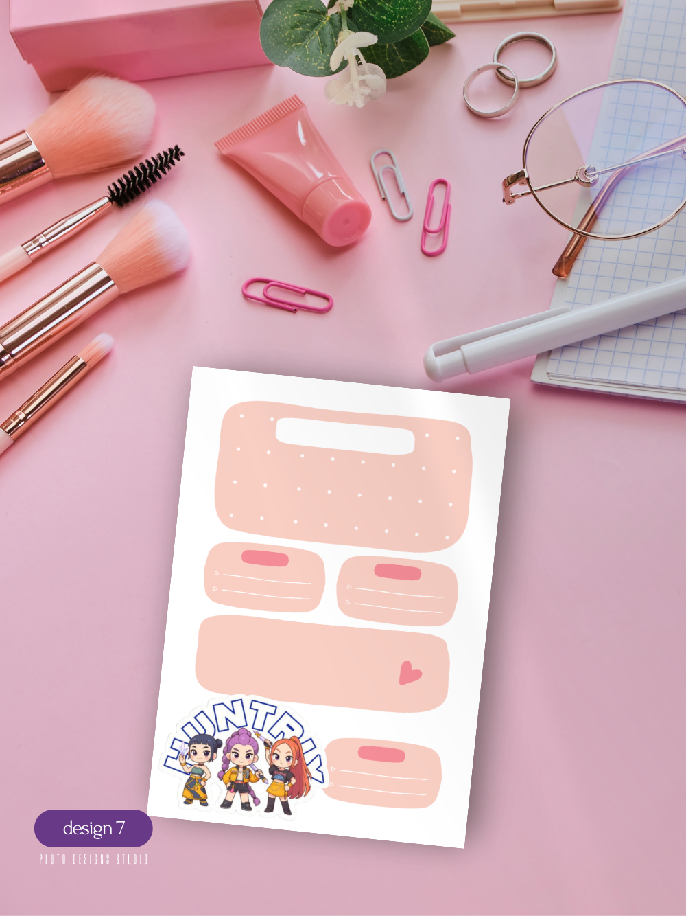 Kpop Demon Hunters A6 Notepad Writing Paper – 7 Cute Designs
