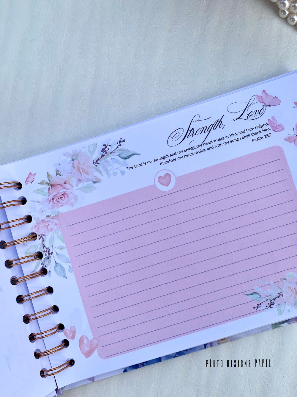 Fairy Garden Spiral Love Journal Notebook