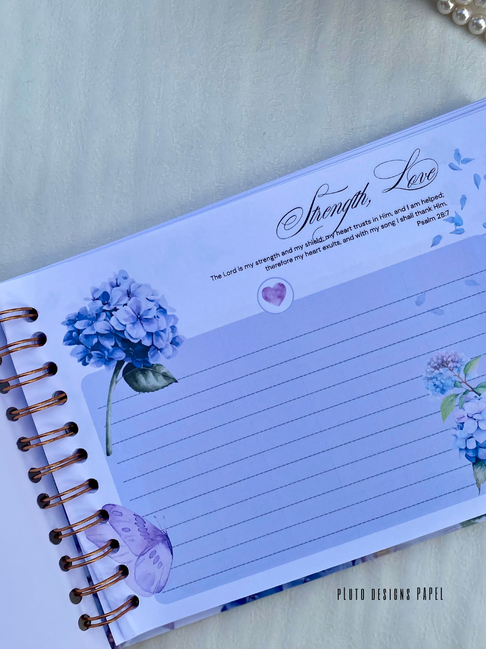 Fairy Garden Spiral Love Journal Notebook
