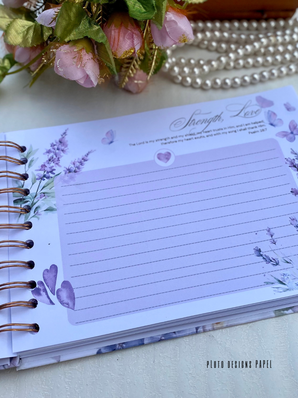 Fairy Garden Spiral Love Journal Notebook