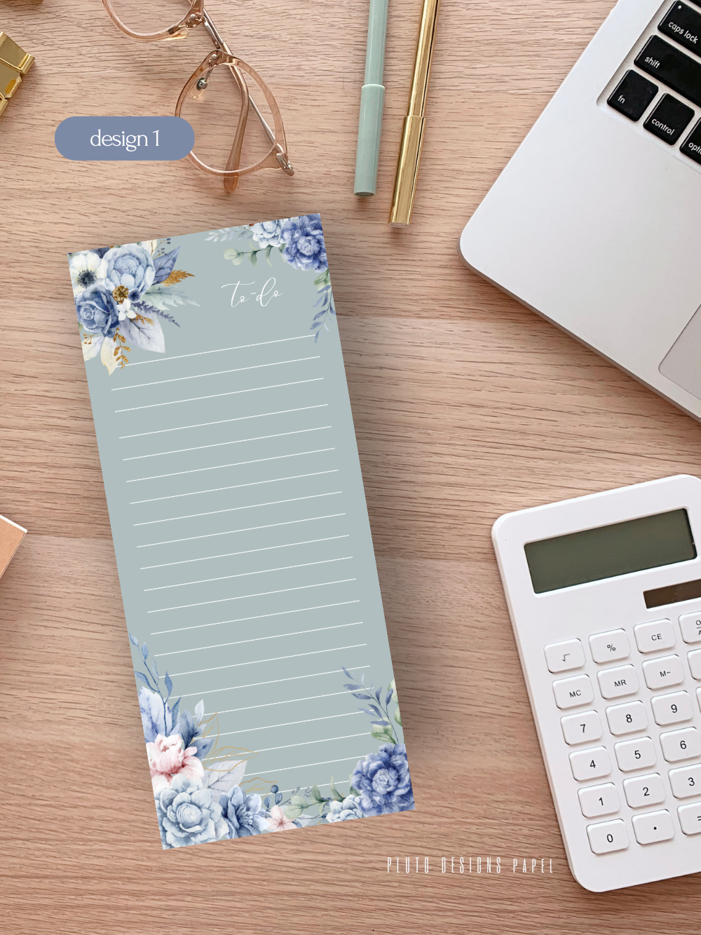 Floral Memo Pad – Notepads Elegant 3-Design Collection