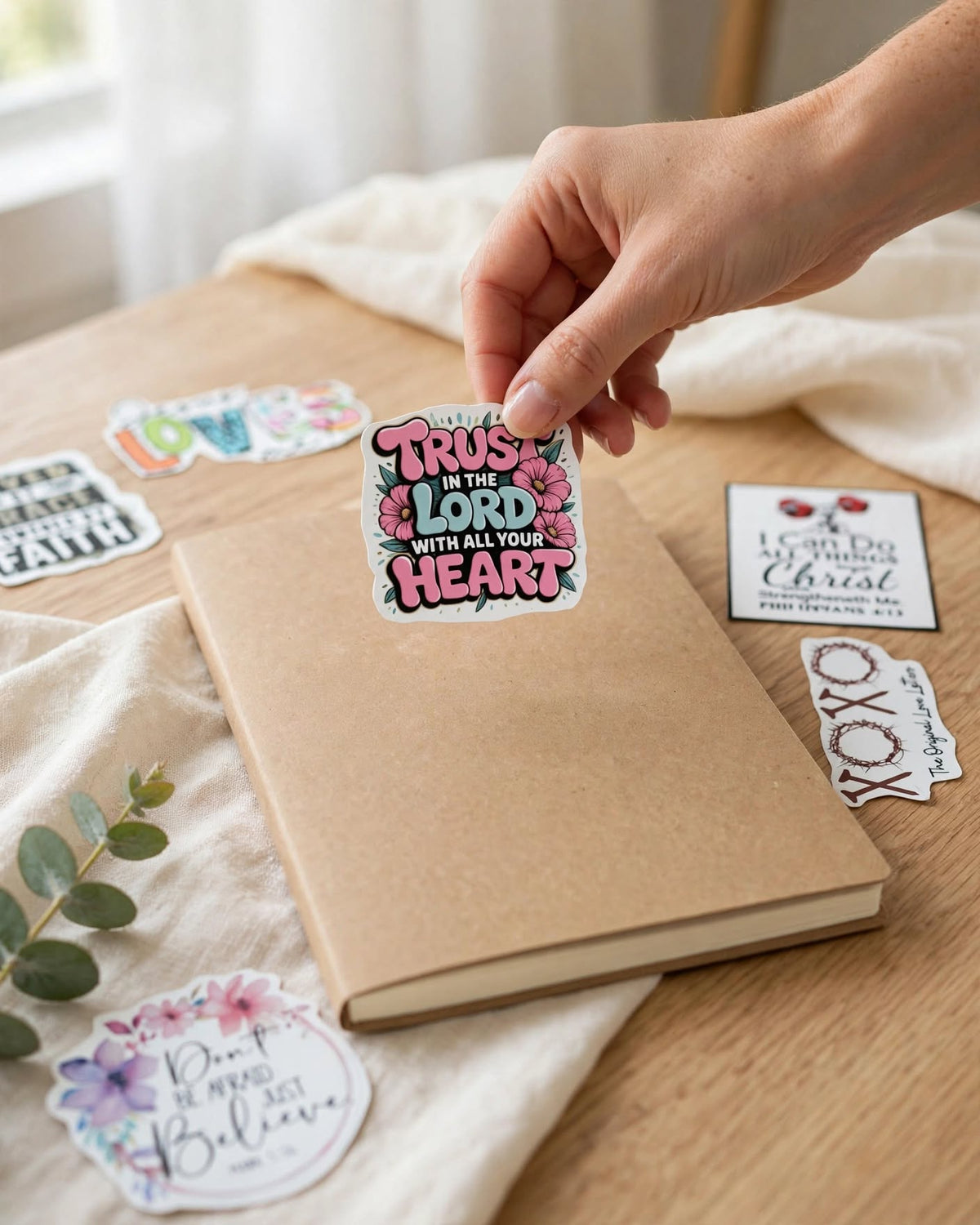 Faith & Scripture Stickers – Christian Bible Verse & Inspirational Faith Sticker Collection
