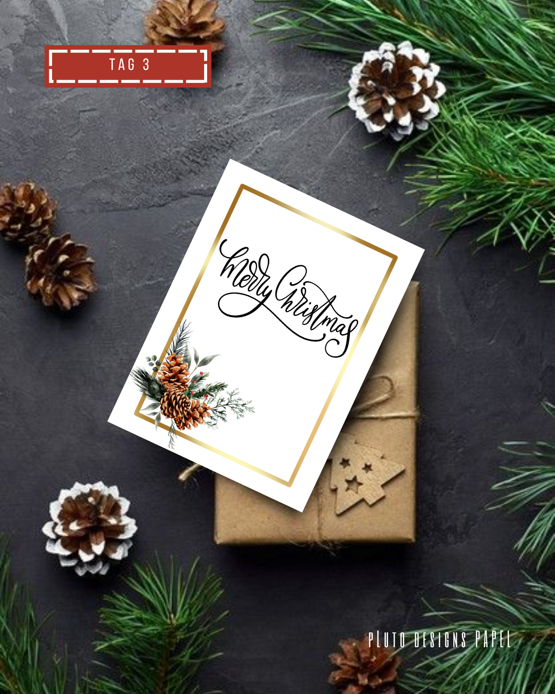 Christmas Gift Tags - Holiday Theme in Light Colors Pack of 18 (Have it personalized)