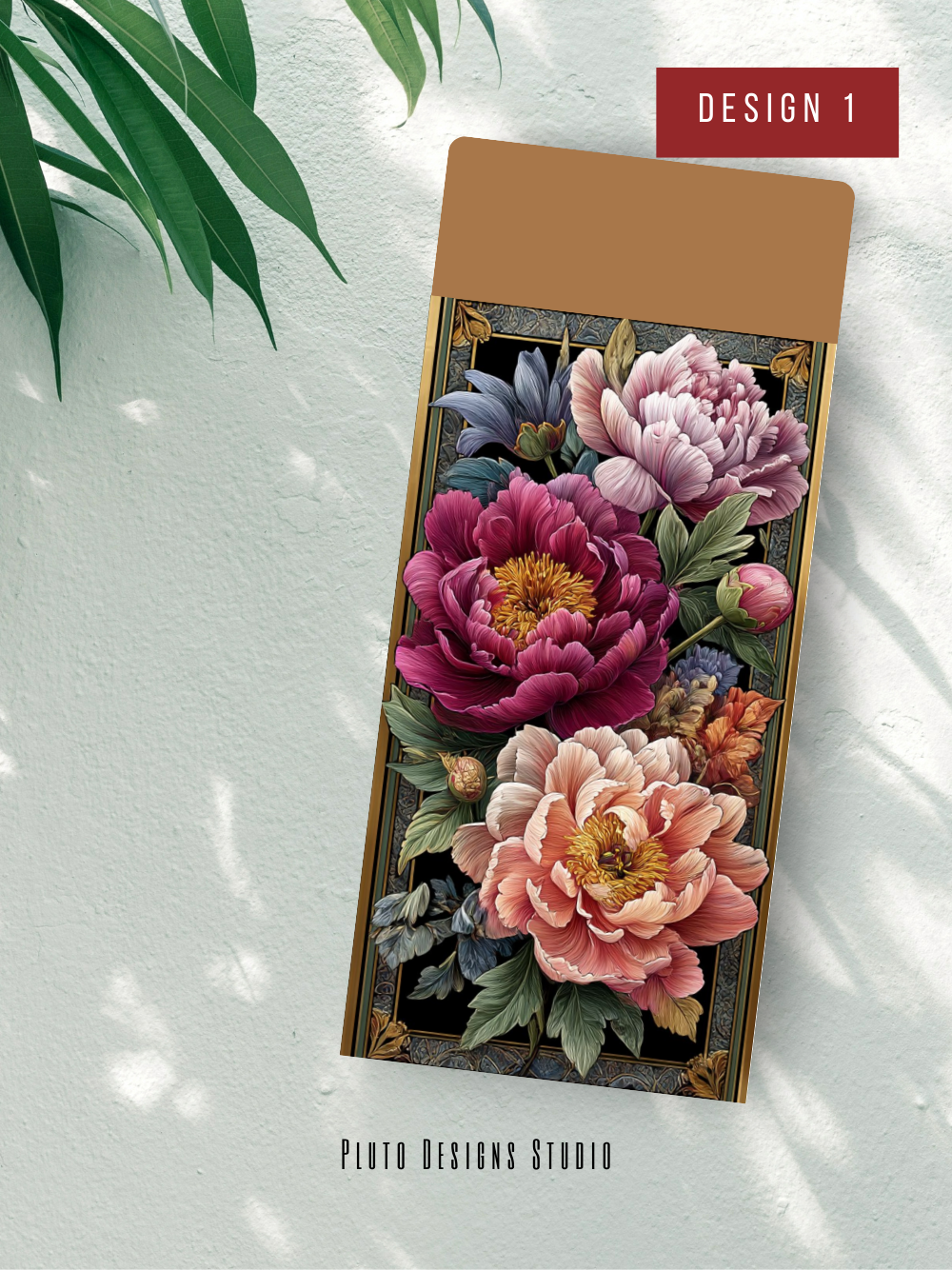 Money Envelope Elegant Floral Border Vintage Theme