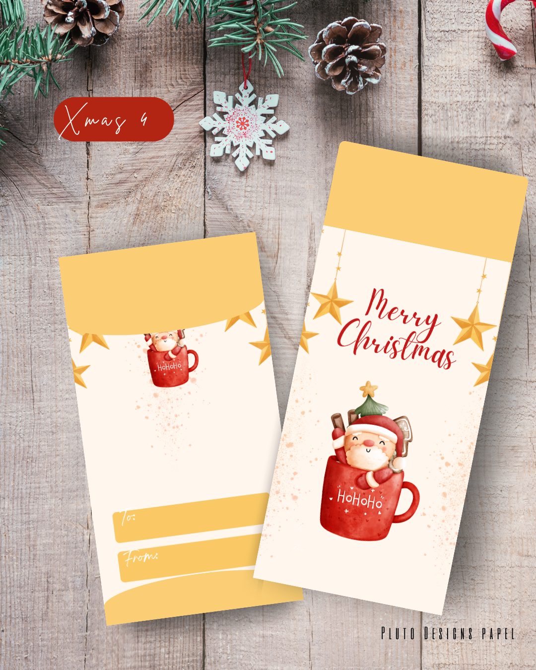 Christmas Money Envelopes holiday Theme 1