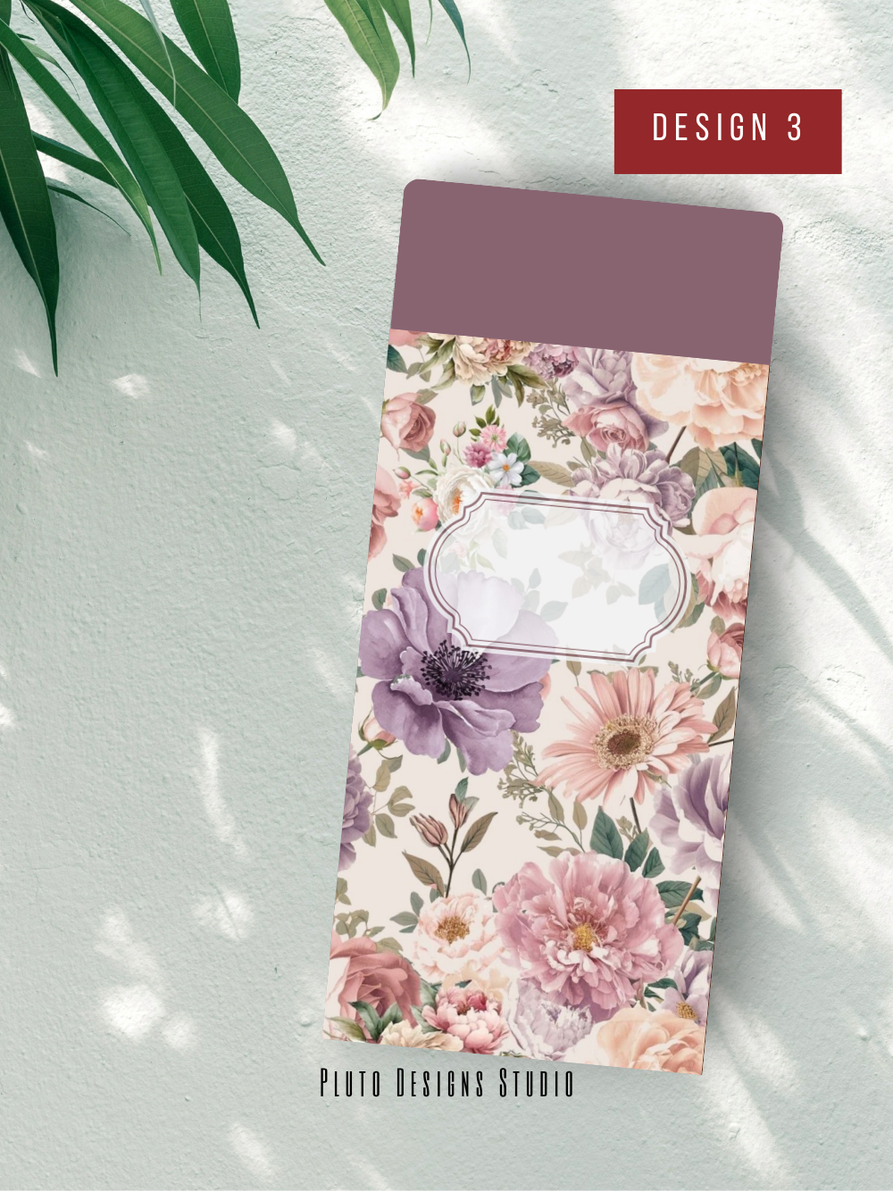 Money Envelope Elegant Floral Border Vintage Theme