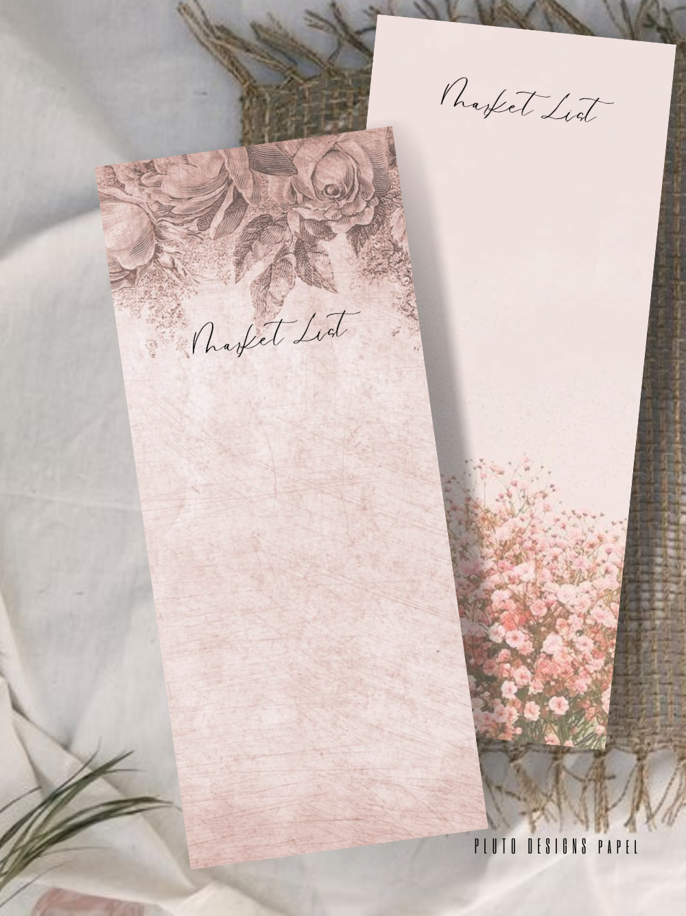 Flower Garden Market List Notepads (10 Pretty Designs)
