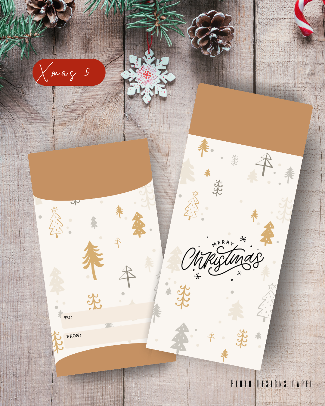 Christmas Money Envelopes holiday Theme 1