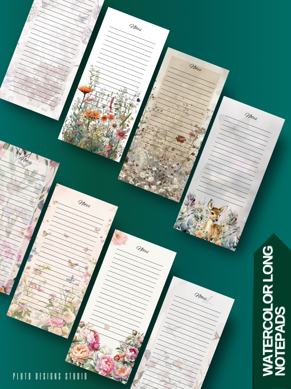 Floral Gardens Notepad set Writing Pad | Memo Pad