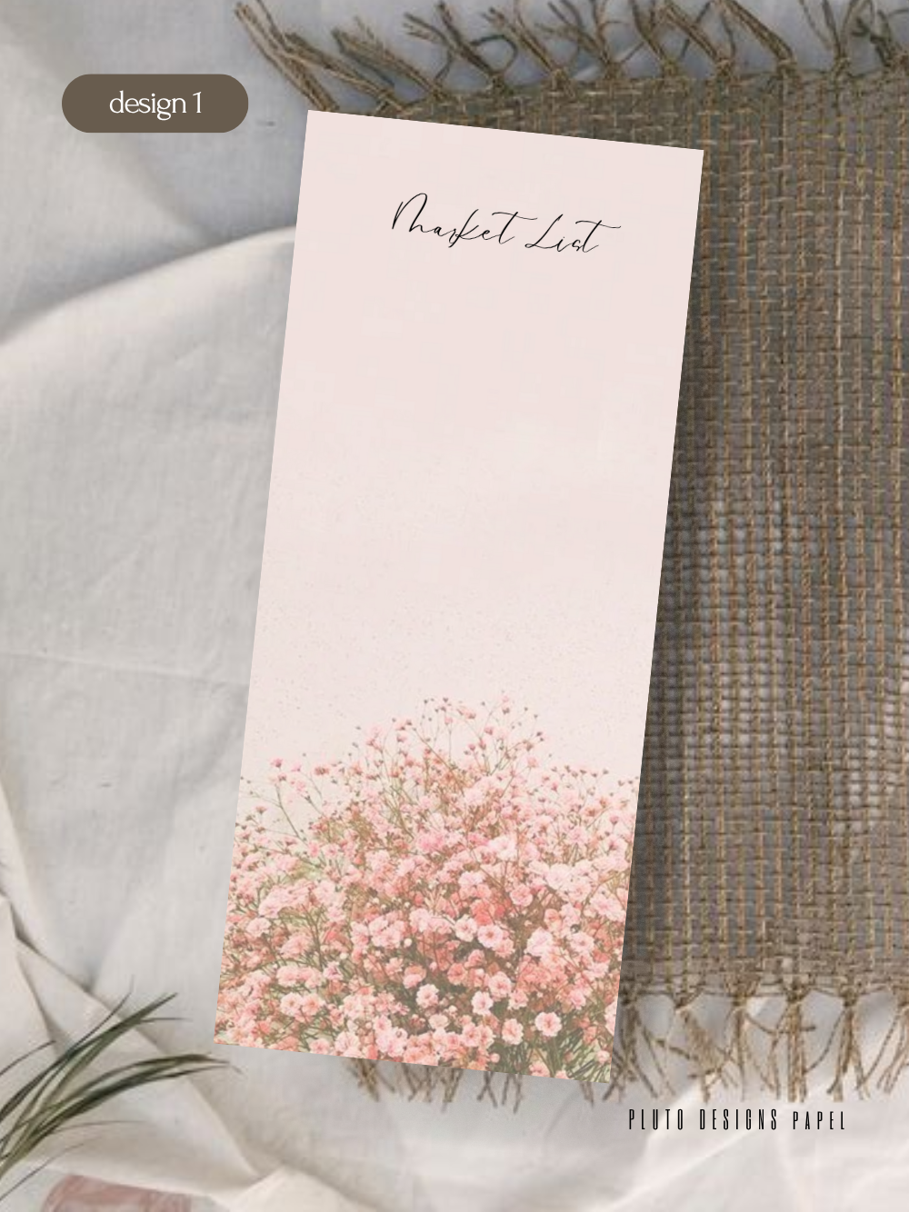 Flower Garden Market List Notepads (10 Pretty Designs)