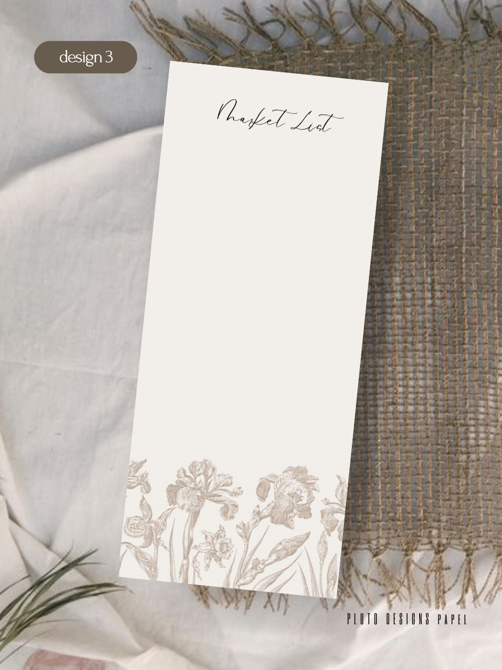 Flower Garden Market List Notepads (10 Pretty Designs)