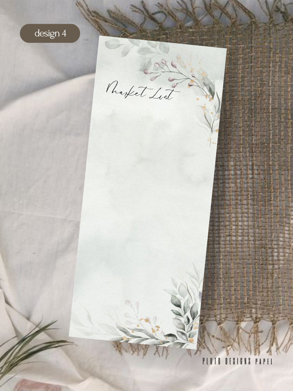 Flower Garden Market List Notepads (10 Pretty Designs)