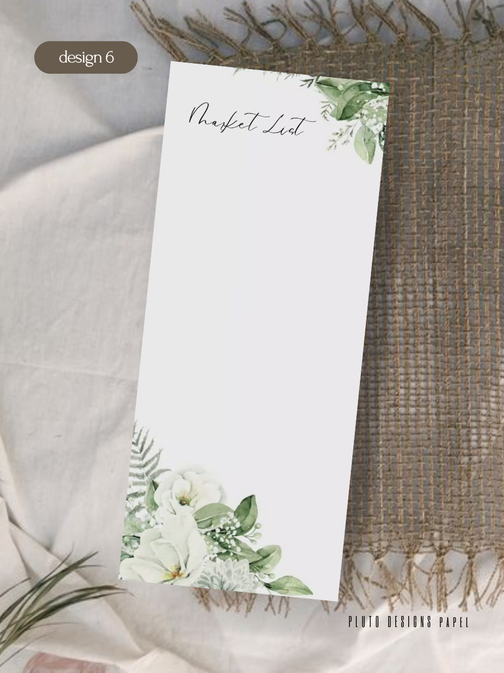 Flower Garden Market List Notepads (10 Pretty Designs)