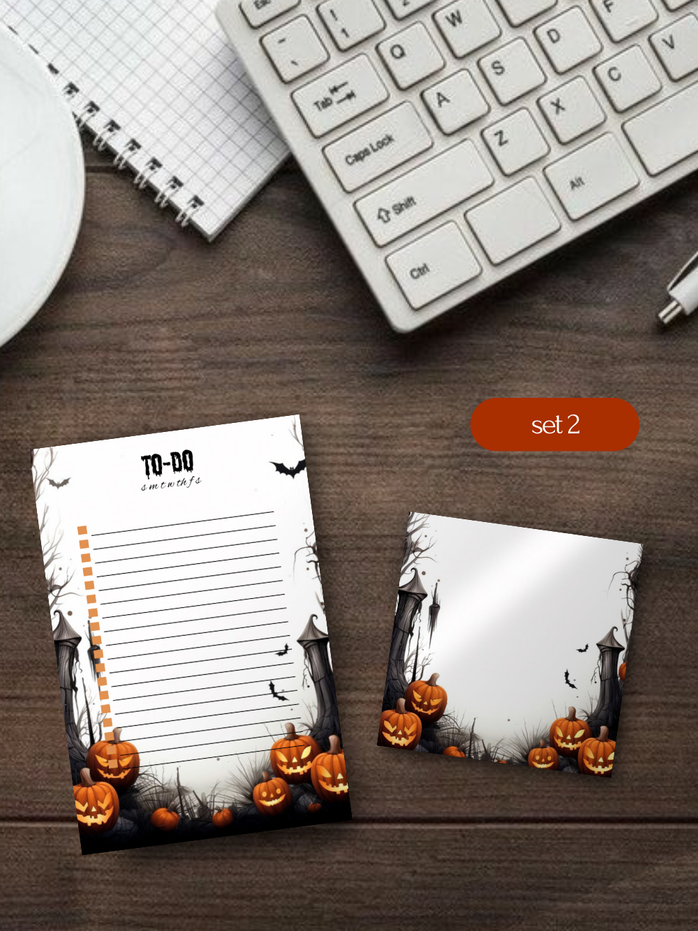 Halloween Notepad & To-Do List Notepad set or Bundle