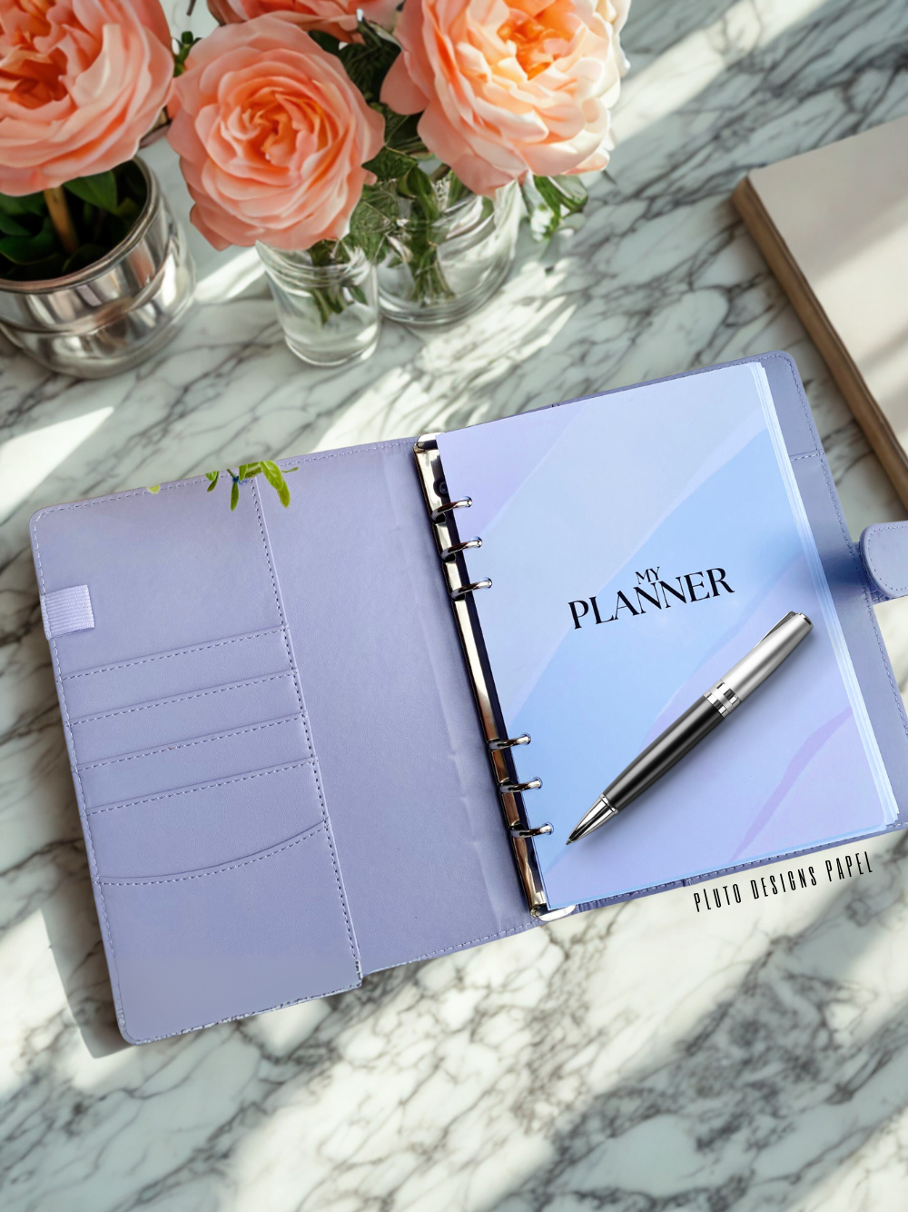 Undated Pastel Weekly Planner In Binder