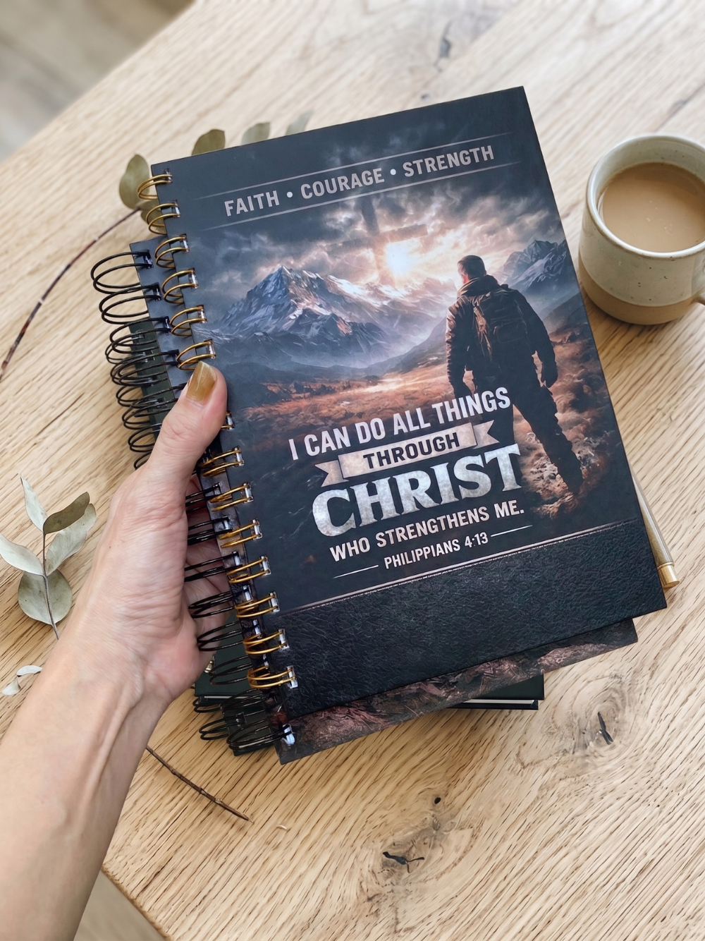 Be Strong in the Faith | Man of Faith Journal Notebook | Christian Theme Stationeries