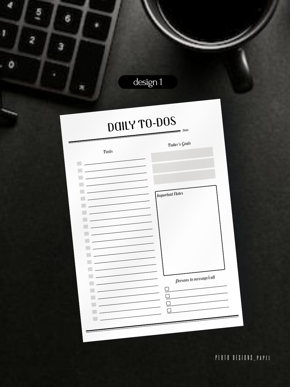 Minimalist Corporate Task Handler Planner Writing Pad