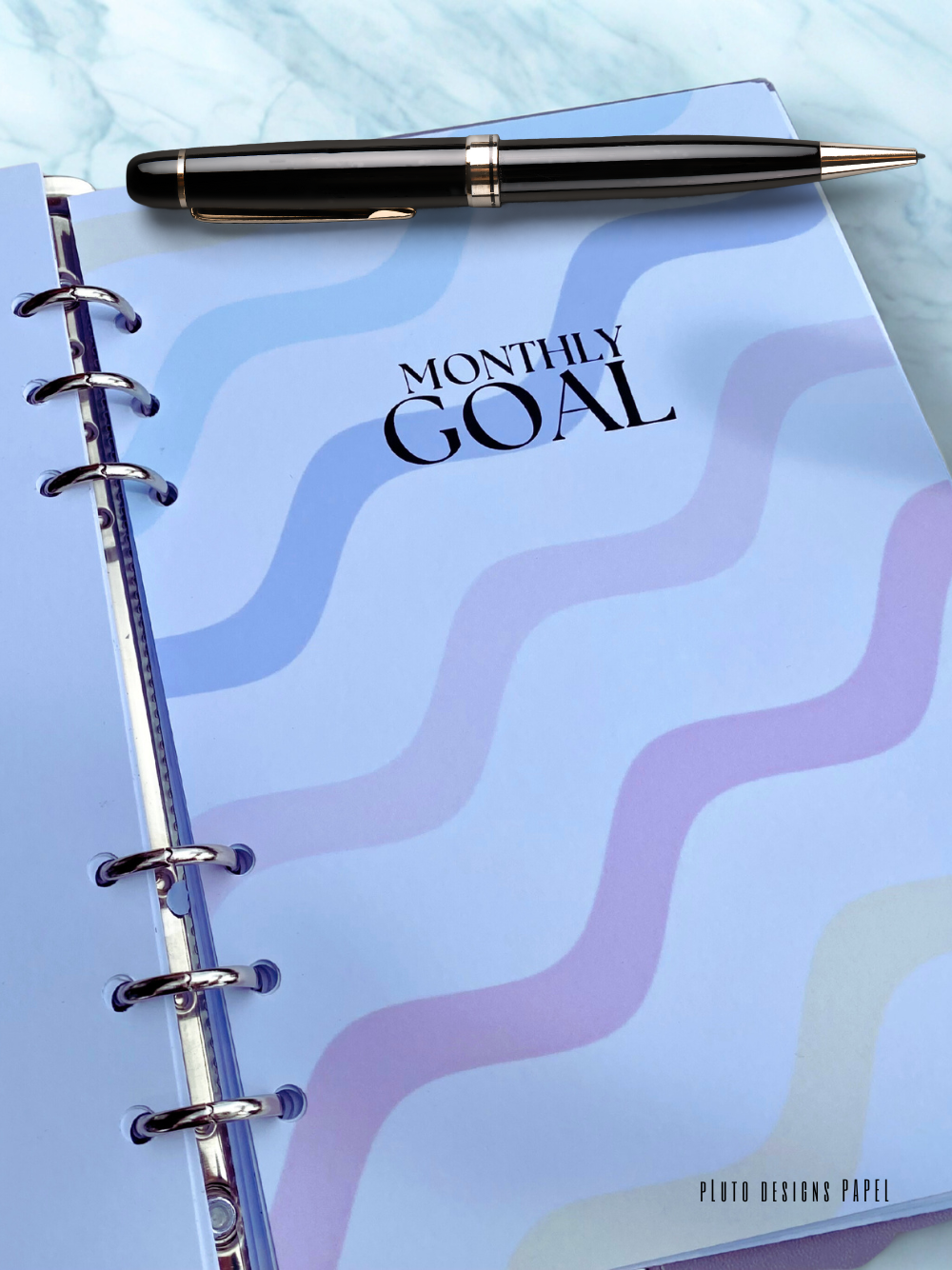 Undated Pastel Weekly Planner In Binder