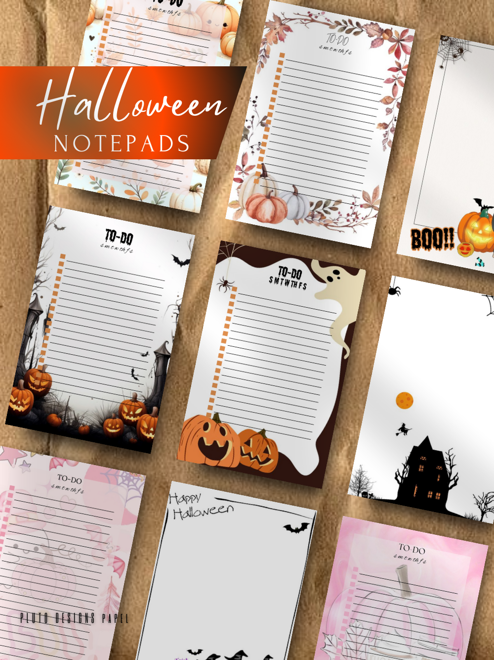 Halloween Notepad & To-Do List Notepad set or Bundle