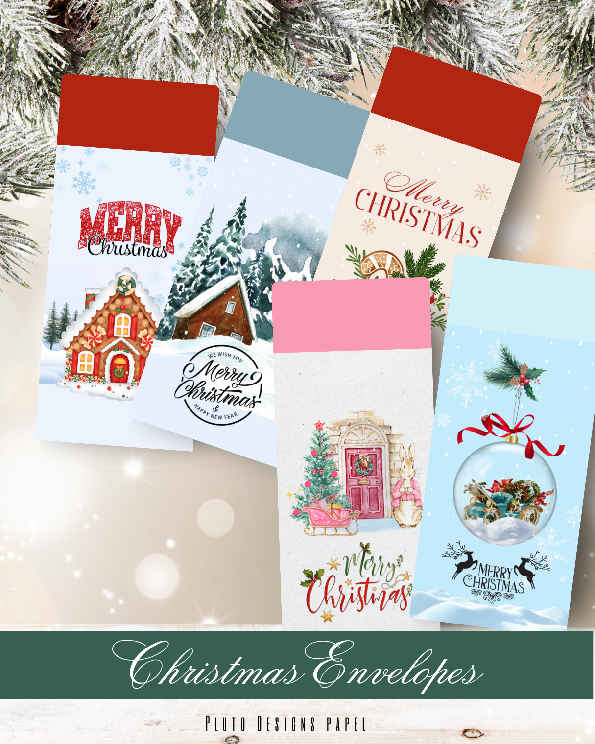 Money Envelope Holiday Christmas Theme 2