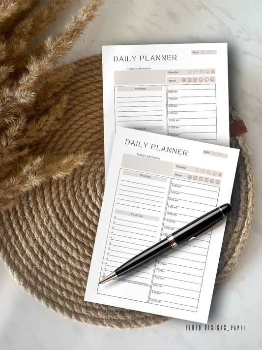 Daily Planner with Time Schedules Writing Pad Notepads