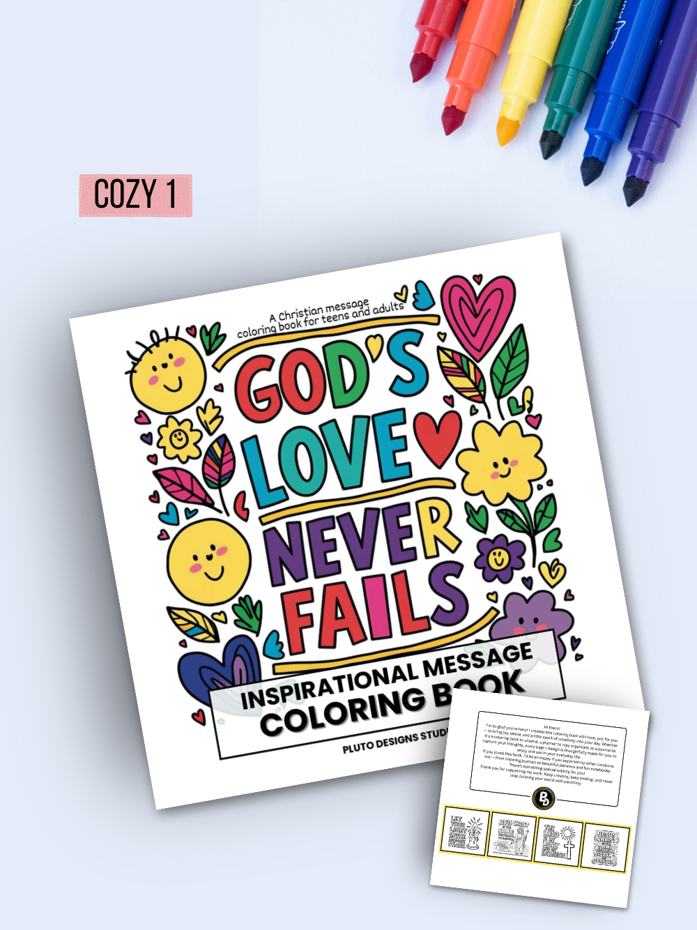 50 Inspirational Coloring Book for Adults: Christian Message Patterns to Color - Bold & Easy Positive Christians Affirmations for Adults Men Women & Teens