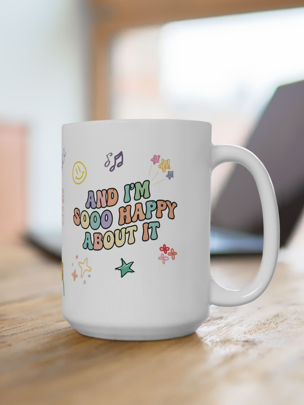 Positive Vibes Ceramic Mug — "The World Is A Better Place With Me" Message Coffee Cup (11oz, 15oz)