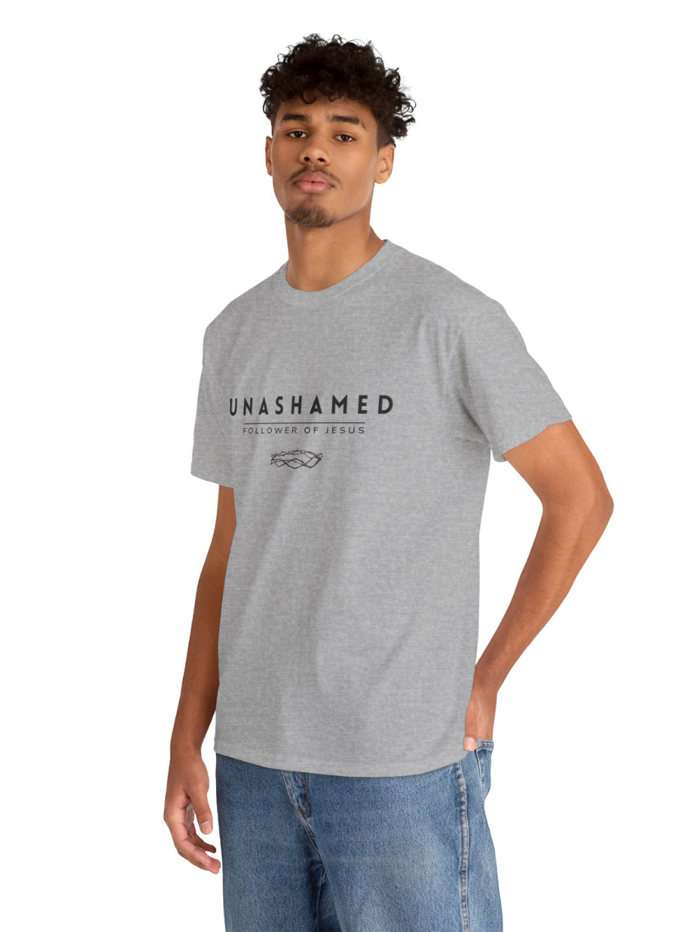 T-Shirt — "Unashamed: Followers of Jesus" Christian Tee (Crown of Thorns Back Print) Unisex Faith Shirt